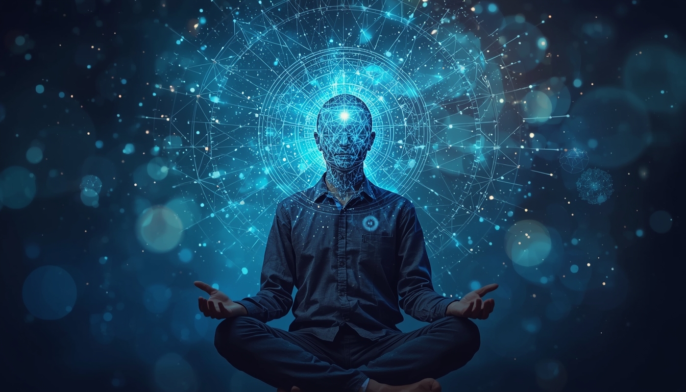 Person practicing mindfulness and stress reduction techniques